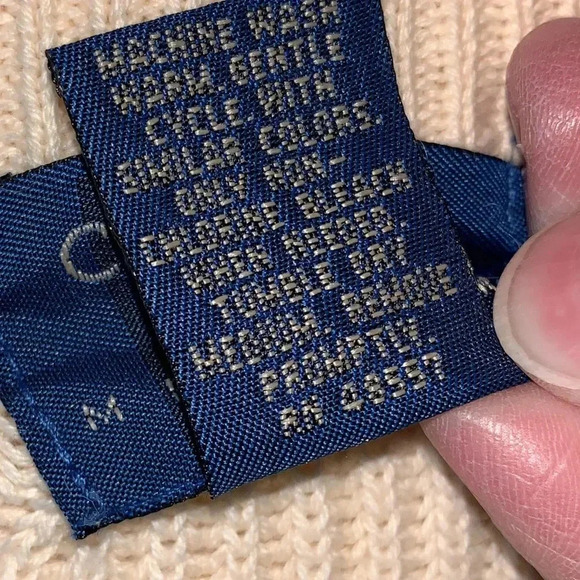 Cambridge Ribbed Knit Grandpa Cardigan Sweater Cream Baggy Dad XL Grunge Cobain - Picture 6 of 6